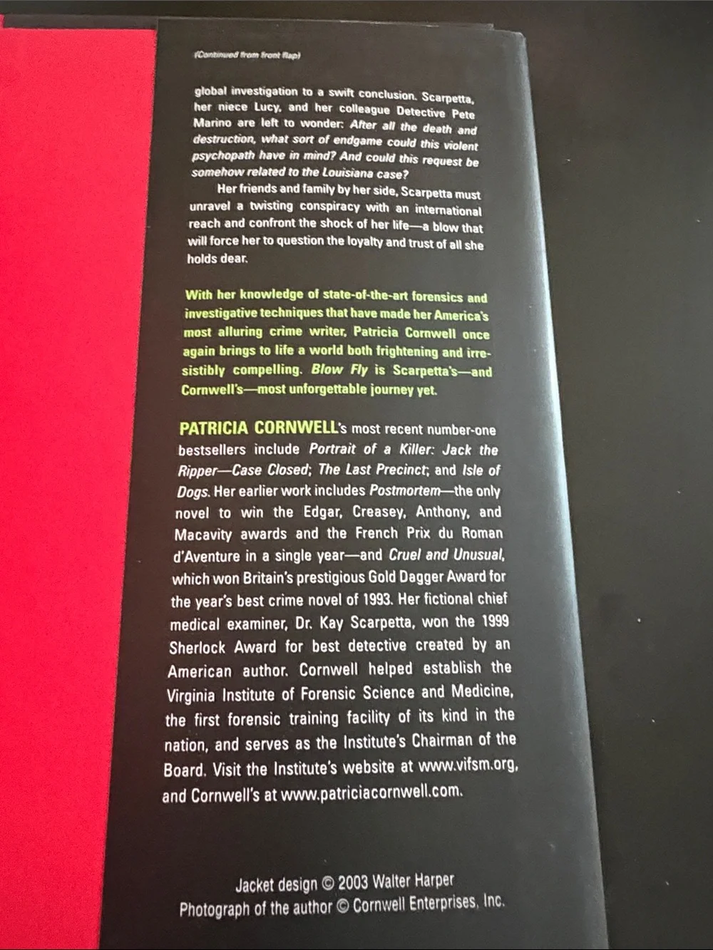 Patricia Cornwell "Blow Fly" Hardcover - Book 12 of 29 Kay Scarpetta Series - Picture 7 of 9